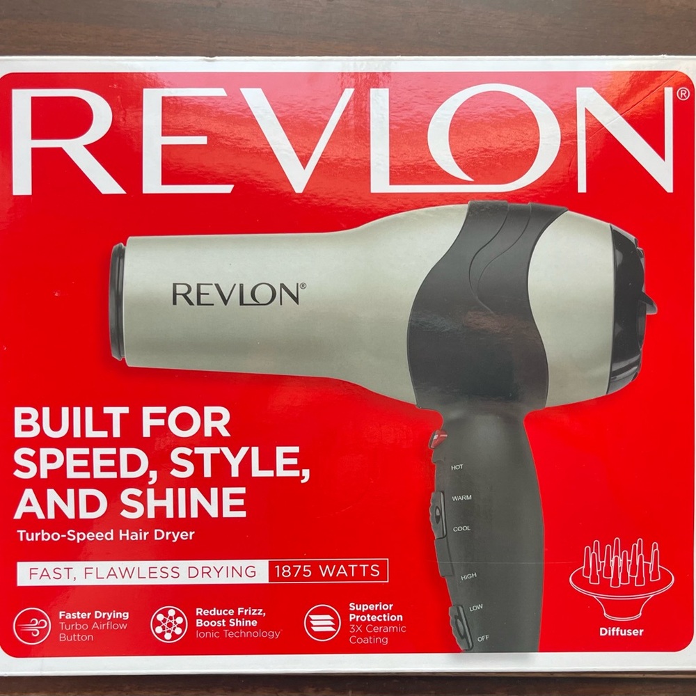 Revlon Silver and Black Hair Dryer